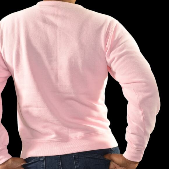 Vintage PBJ Embroidered Sweatshirt Pink Flowers Floral Garden 80s Pastel Small - Picture 2 of 16